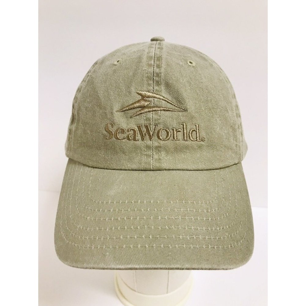 Sea World Beige Adjustable Cap Hat